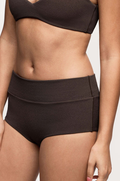 Boy Short Bikini Bottom | Crispy Espresso
