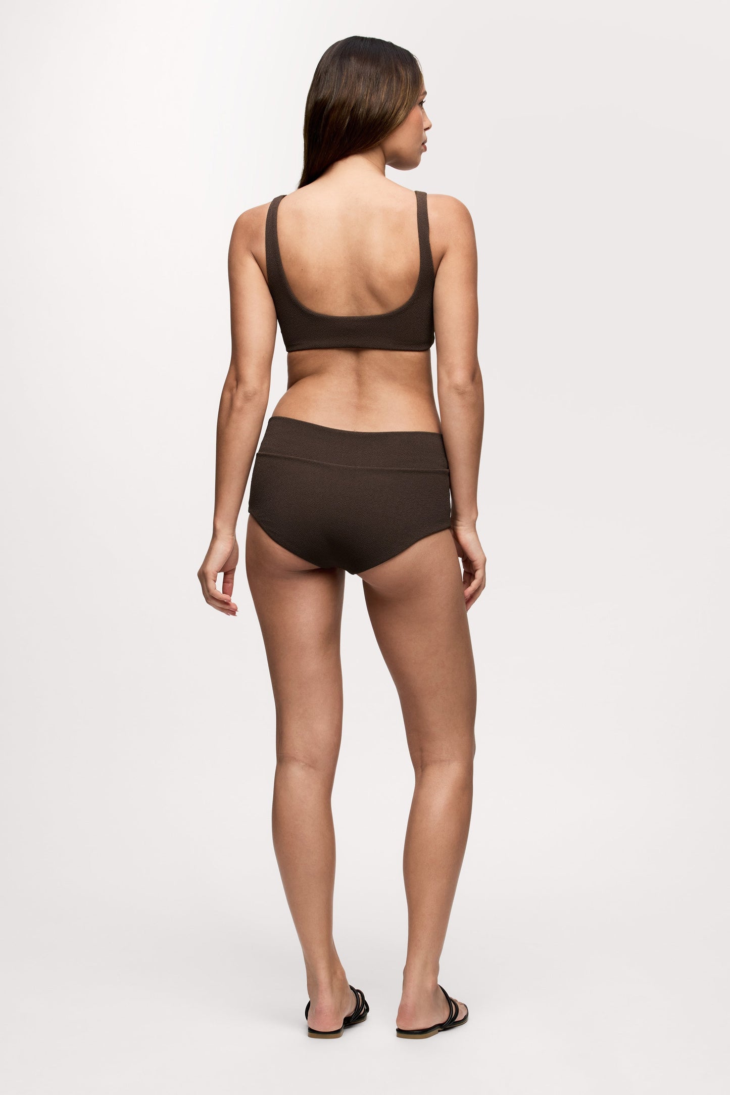 Boy Short Bikini Bottom | Crispy Espresso