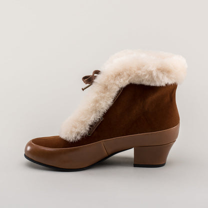 Alpen Retro Winter Booties (Brown/Ivory)