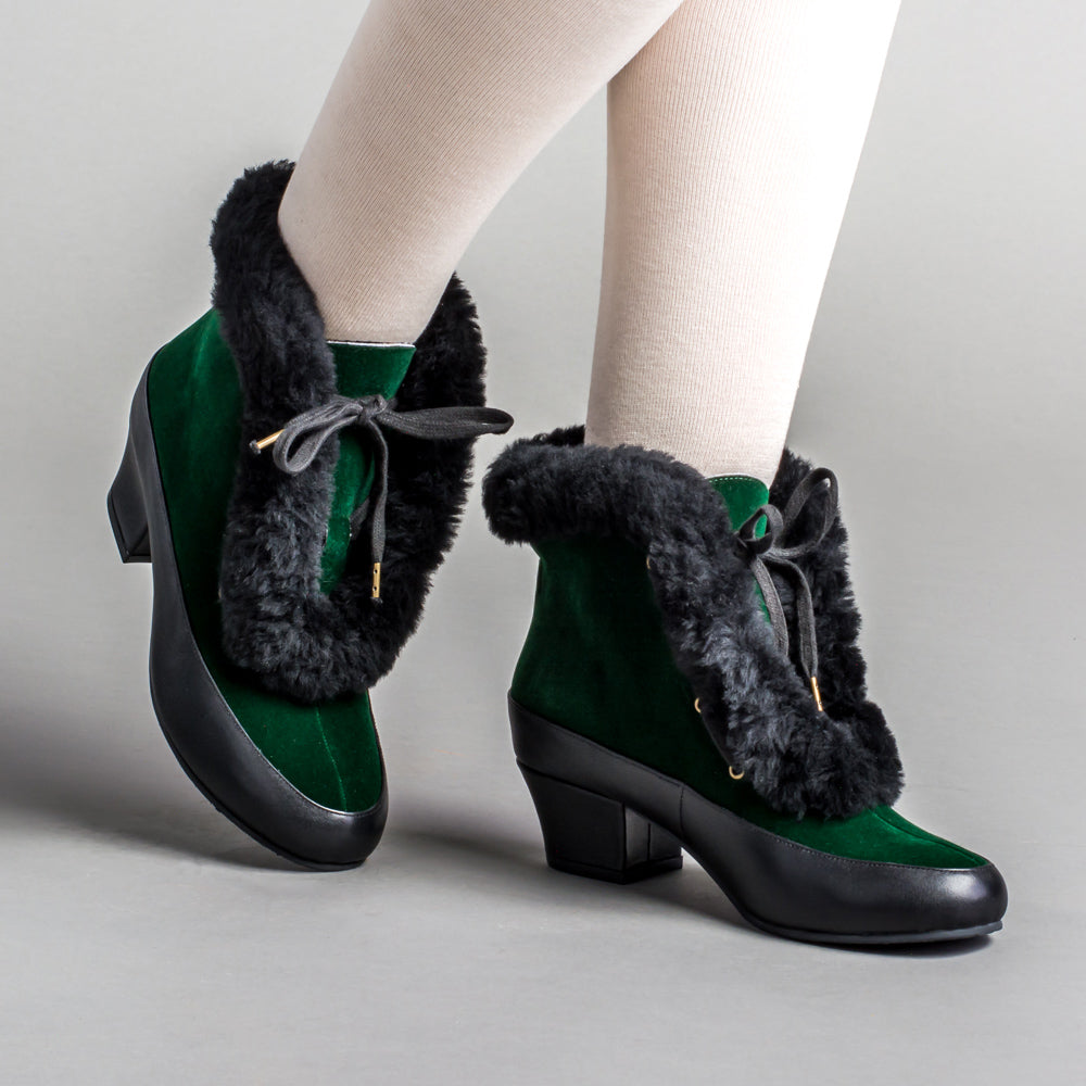 Alpen Retro Winter Booties (Emerald/Black)
