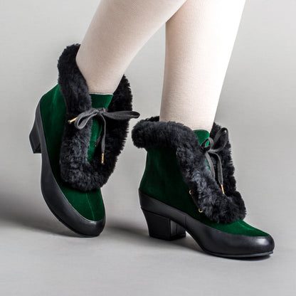 Alpen Retro Winter Booties (Emerald/Black)