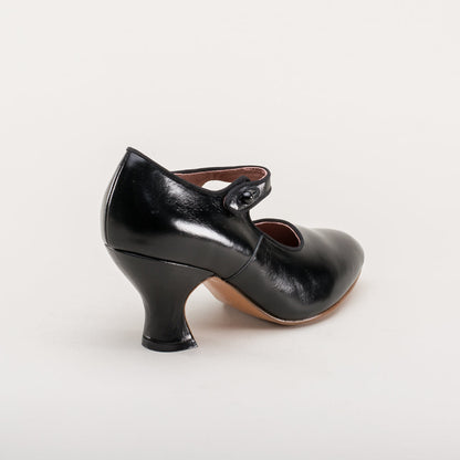 Anna May 1920s Mary Jane High Heels (Black)