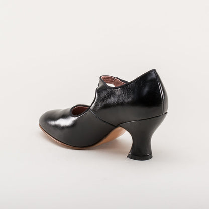 Anna May 1920s Mary Jane High Heels (Black)