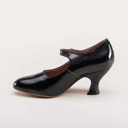Anna May 1920s Mary Jane High Heels (Black)