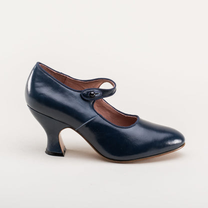 Anna May 1920s Mary Jane High Heels (Navy)