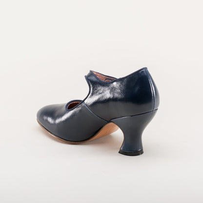 Anna May 1920s Mary Jane High Heels (Navy)