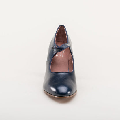 Anna May 1920s Mary Jane High Heels (Navy)