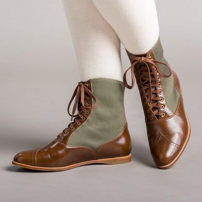 Anne Boots (Brown/Olive)