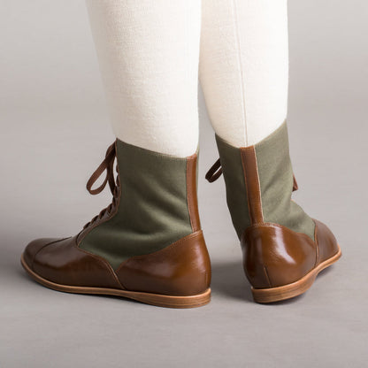 Anne Boots (Brown/Olive)