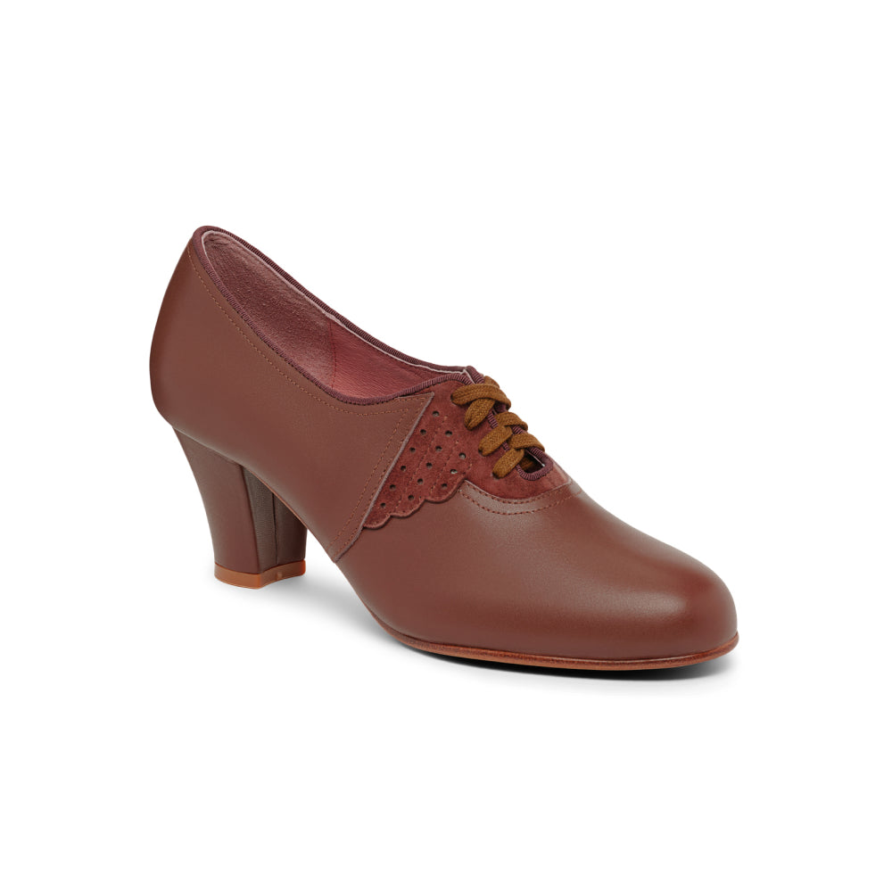 PRE-ORDER Annette Vintage Oxfords Wide (Chestnut)