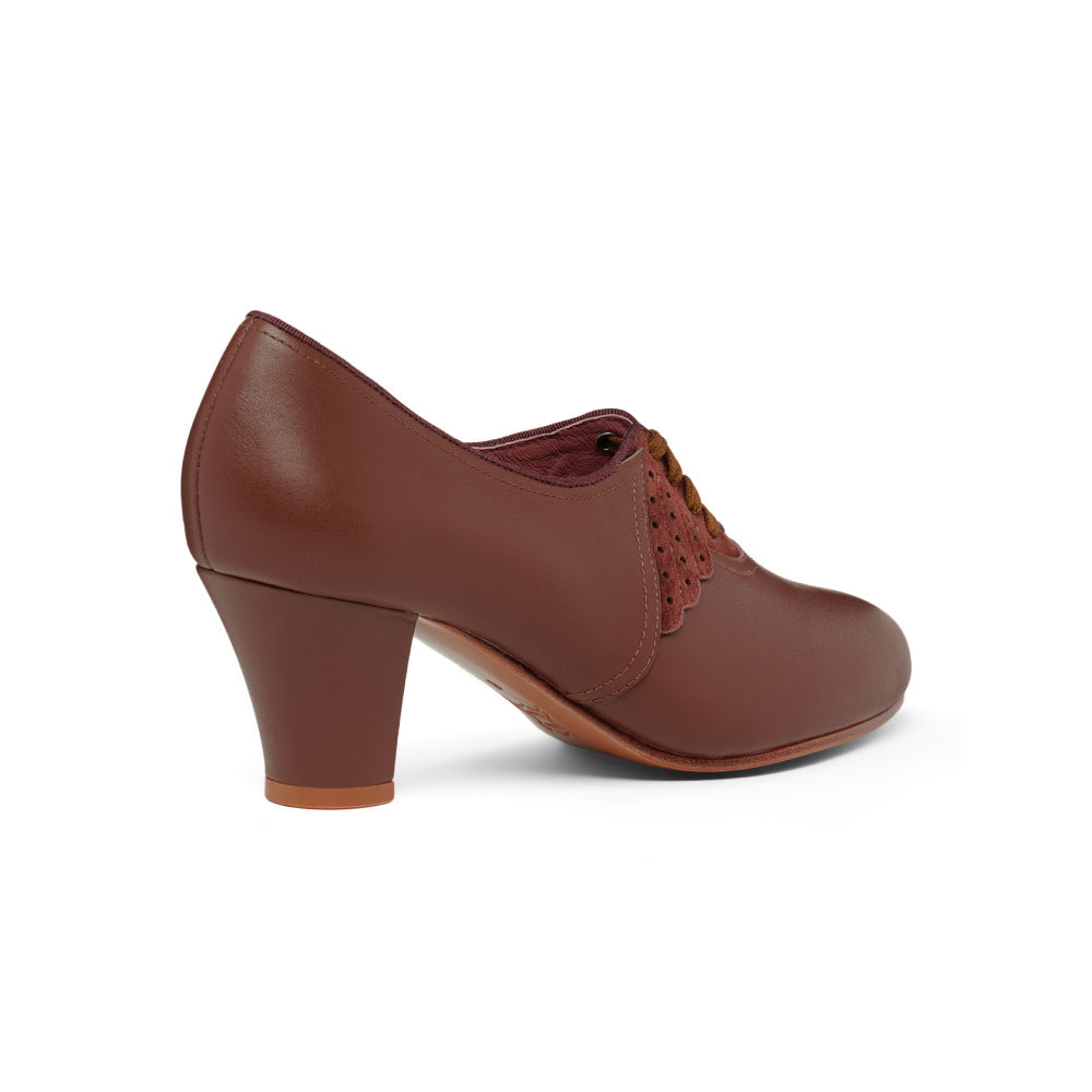 PRE-ORDER Annette Vintage Oxfords Wide (Chestnut)