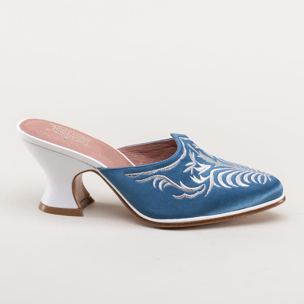 Antoinette 18th Century Mules (French Blue)