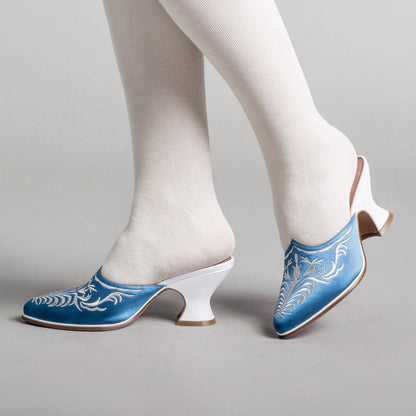 Antoinette 18th Century Mules (French Blue)