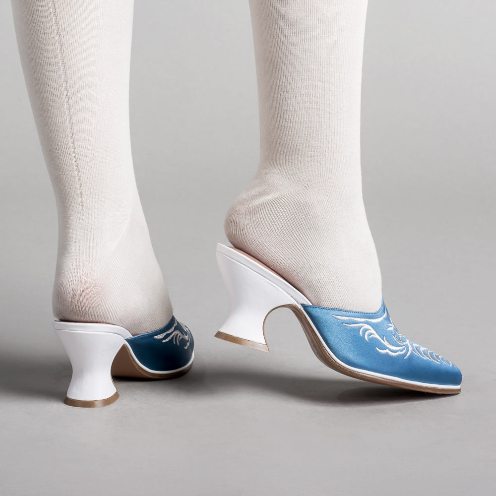 Antoinette 18th Century Mules (French Blue)