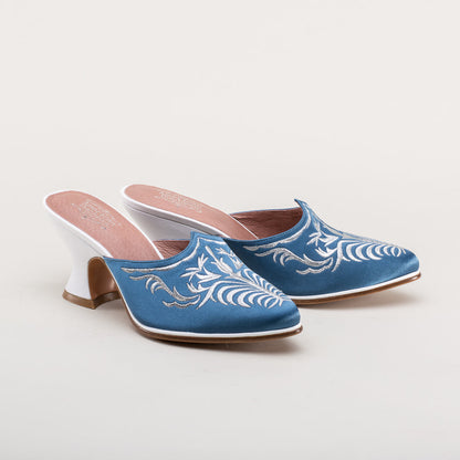 Antoinette 18th Century Mules (French Blue)