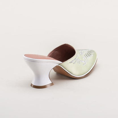 Antoinette 18th Century Mules (Green)