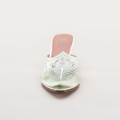 Antoinette 18th Century Mules (Green)