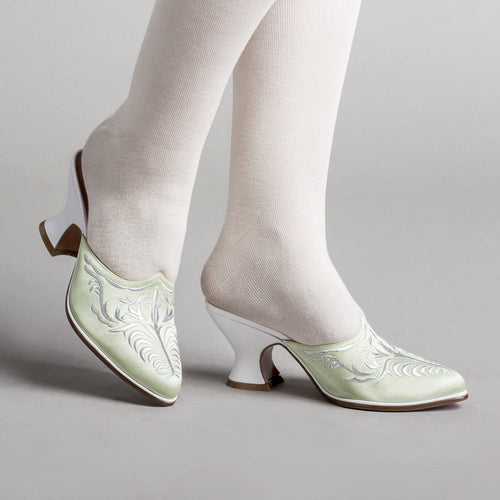 Antoinette 18th Century Mules (Green)