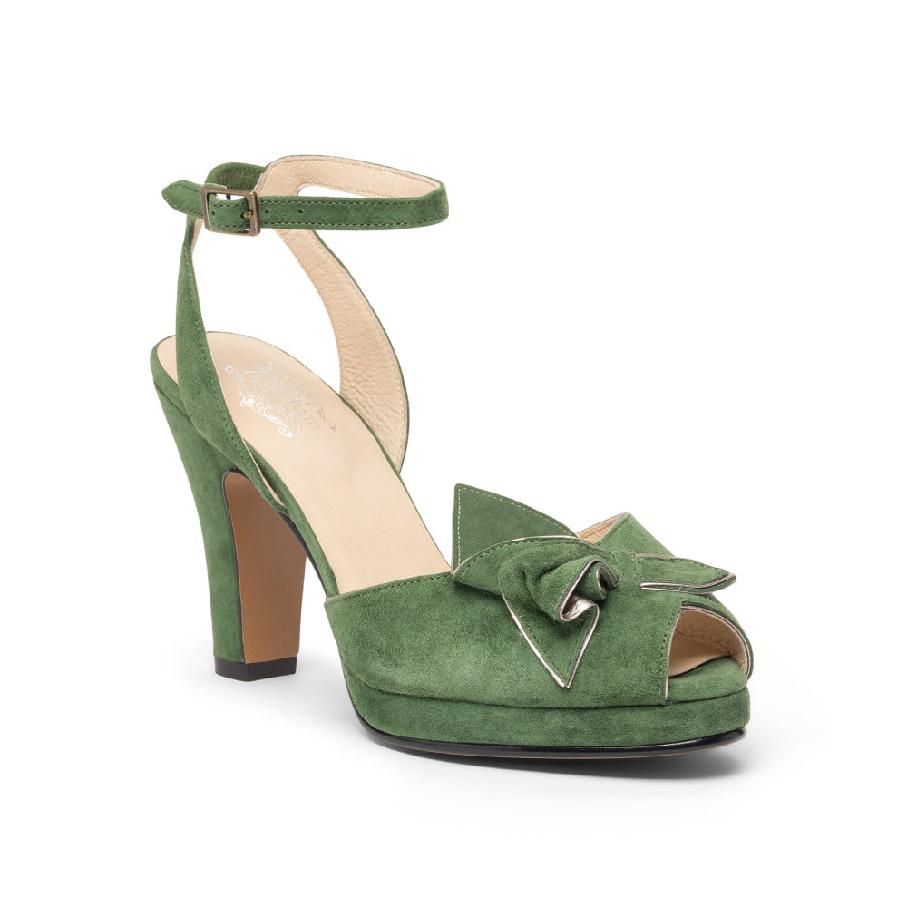 Ava Vintage Platforms (Leaf Green)
