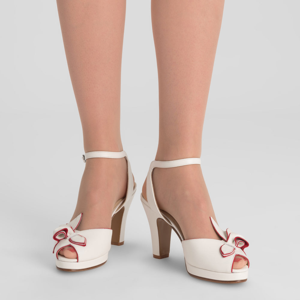 Ava Vintage Platforms (Soft White)