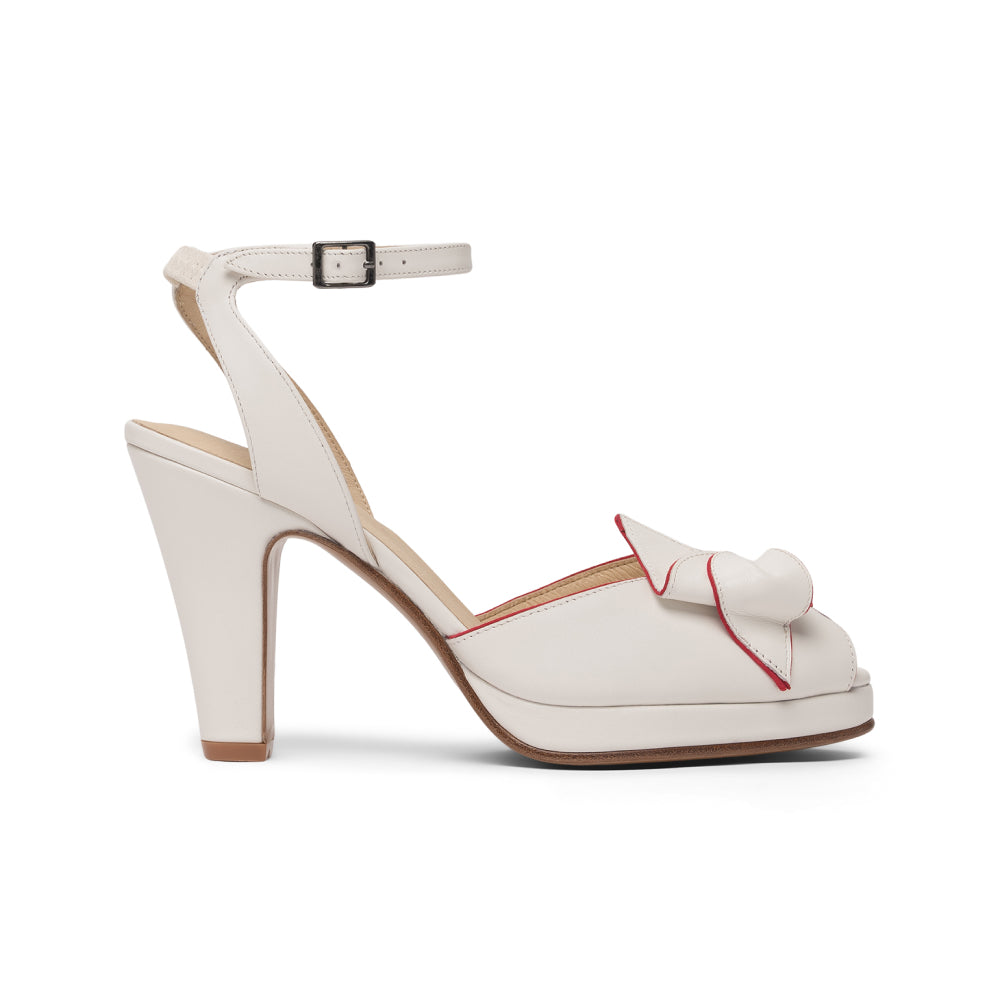 Ava Vintage Platforms (Soft White)