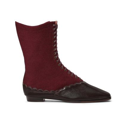 PRE-ORDER Balmoral Boots (Espresso/Burgundy)