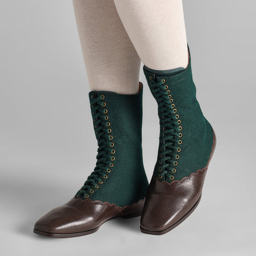 PRE-ORDER Balmoral Boots Wide (Espresso/Evergreen)