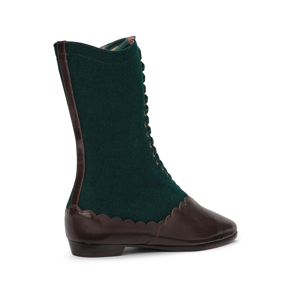 PRE-ORDER Balmoral Boots Wide (Espresso/Evergreen)