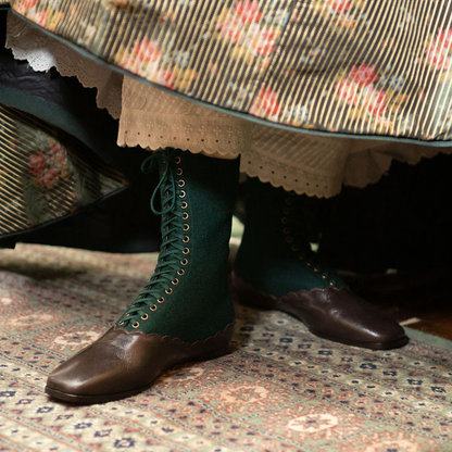PRE-ORDER Balmoral Boots Wide (Espresso/Evergreen)
