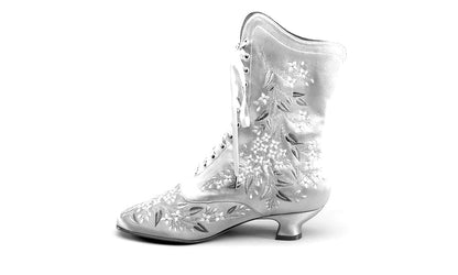 Flora Women's Embroidered Boots (Blue)