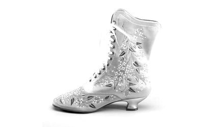 Flora Embroidered Boots Wide (Celadon Green)