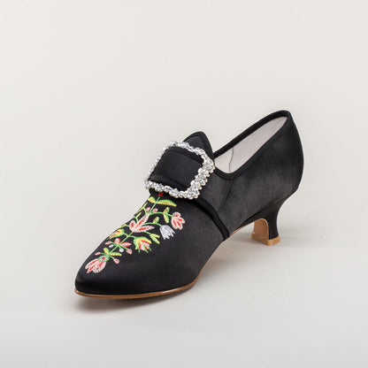 Primrose 18th Century Shoes (Black)
