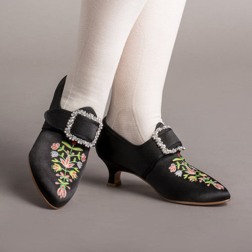 Primrose 18th Century Shoes (Black)