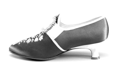 Primrose 18th Century Shoes (Blue/Ivory)