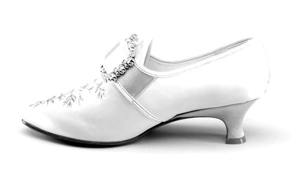Primrose 18th Century Shoes (Ivory/Celadon Green)