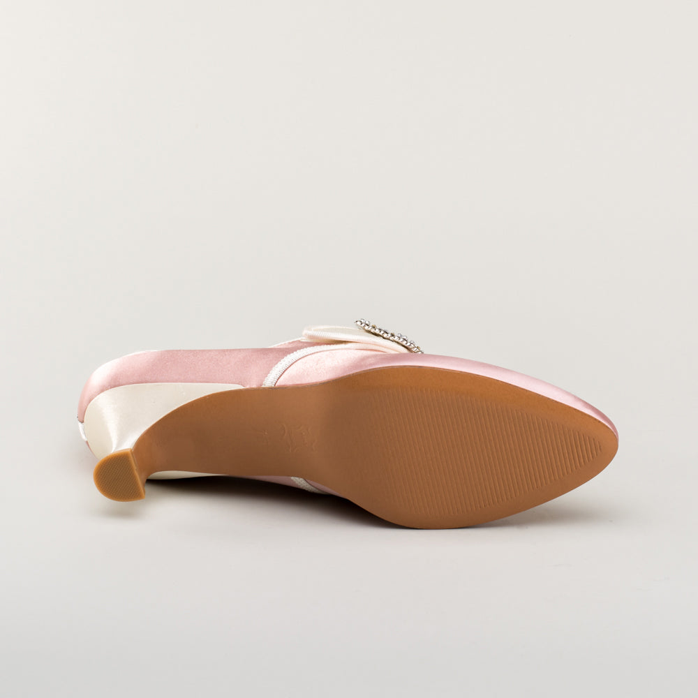 Primrose 18th Century Shoes (Pink/Ivory)