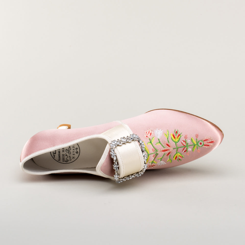 Primrose 18th Century Shoes (Pink/Ivory)