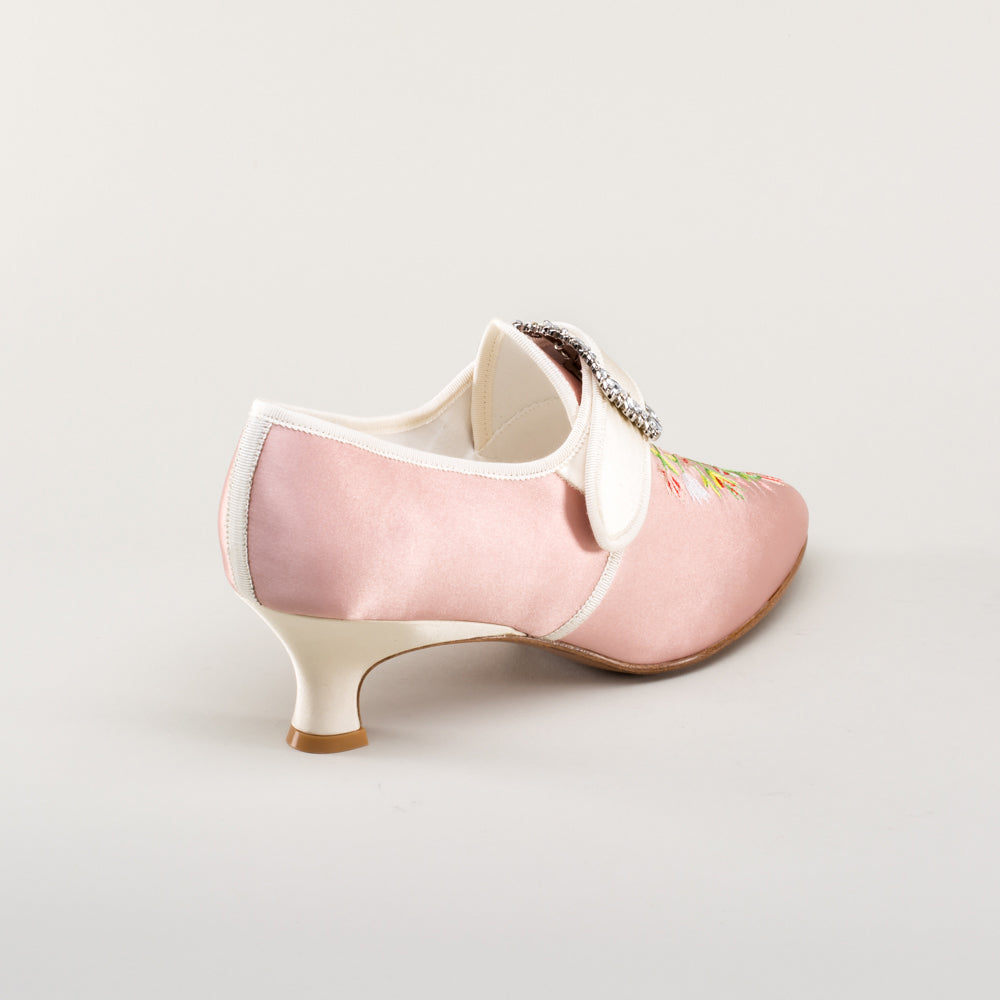 Primrose 18th Century Shoes (Pink/Ivory)