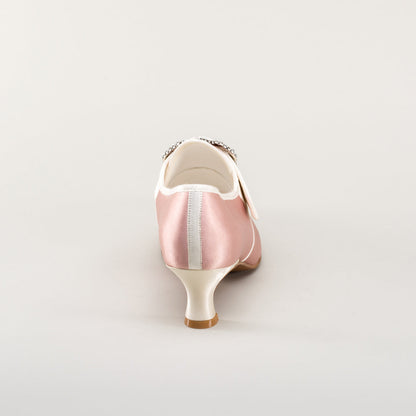 Primrose 18th Century Shoes (Pink/Ivory)