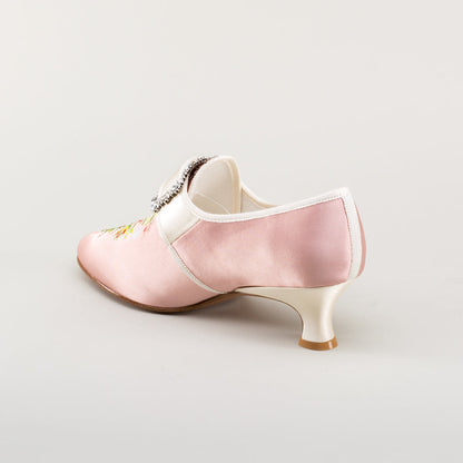 Primrose 18th Century Shoes (Pink/Ivory)