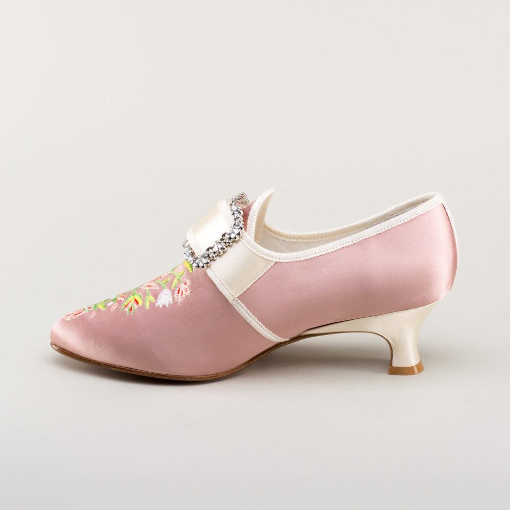 Primrose 18th Century Shoes (Pink/Ivory)