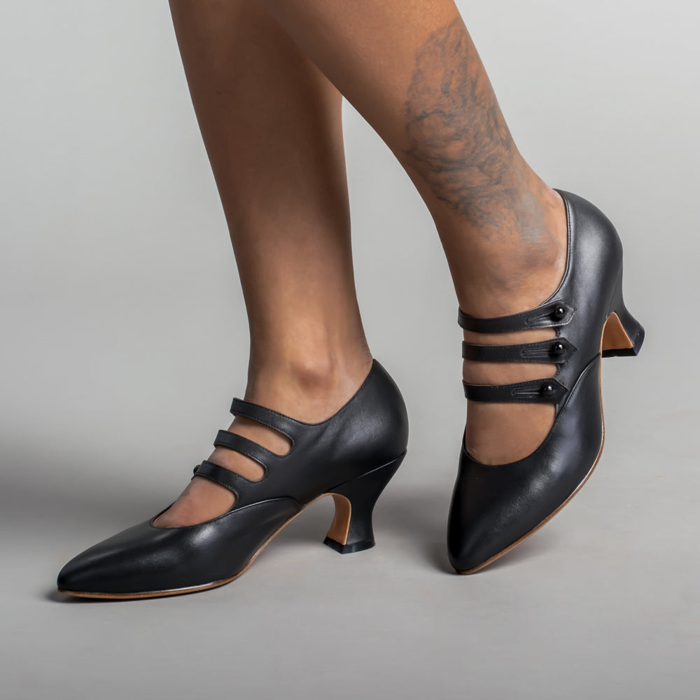 Bellatrix Edwardian Shoes (Black)