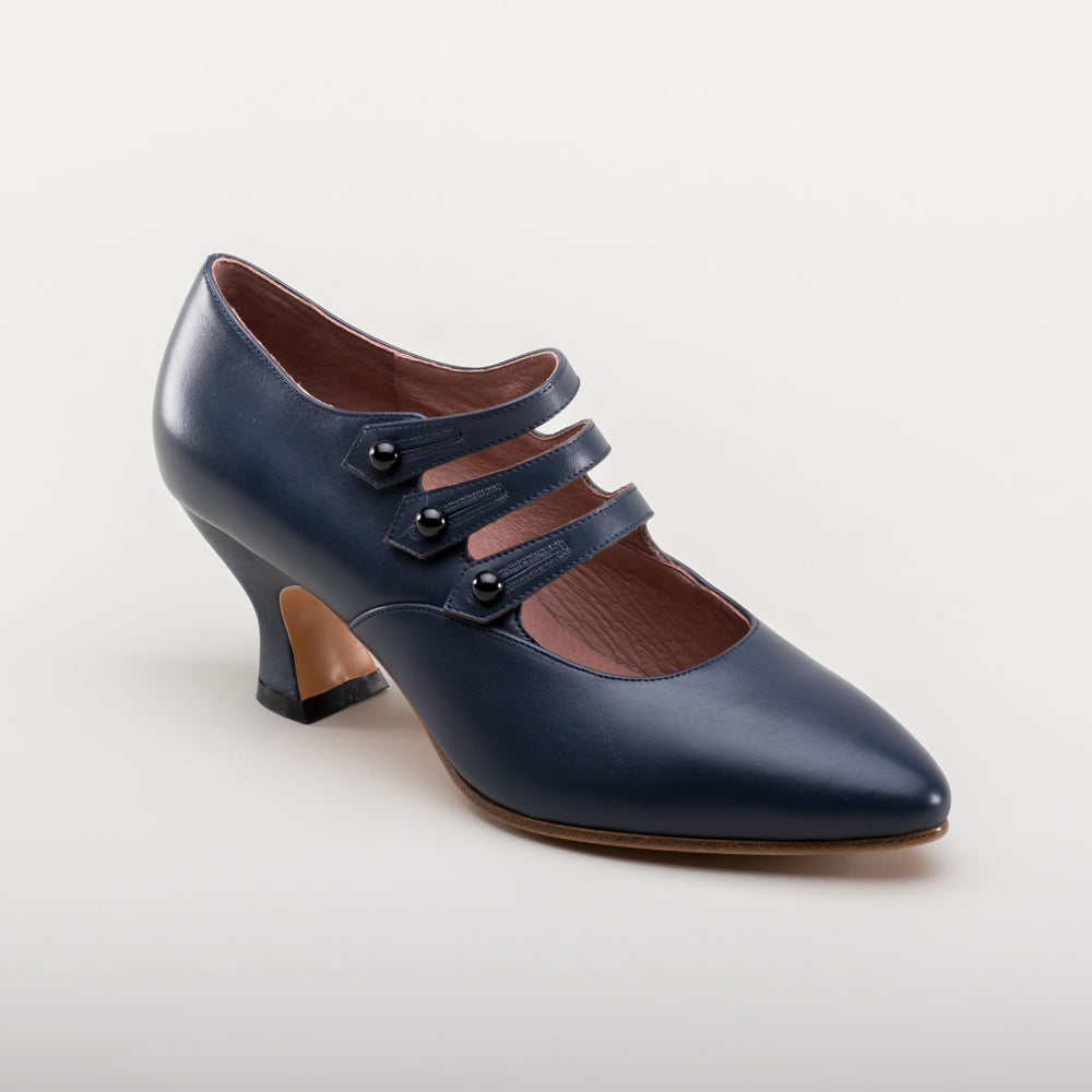 Bellatrix Edwardian Shoes (Navy)
