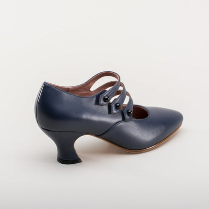 Bellatrix Edwardian Shoes (Navy)
