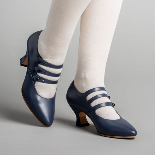 Bellatrix Edwardian Shoes (Navy)