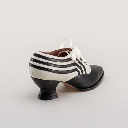 Bernadette Edwardian Oxfords (Ivory/Black)