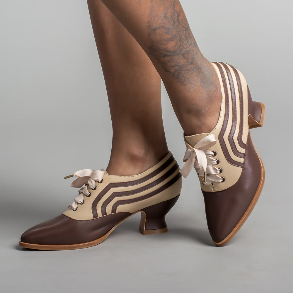 Bernadette Edwardian Oxfords (Tan/Brown)