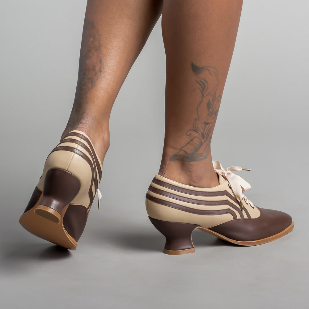 Bernadette Edwardian Oxfords (Tan/Brown)