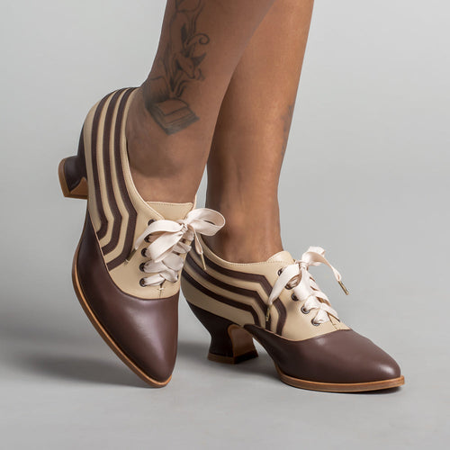 Bernadette Edwardian Oxfords (Tan/Brown)
