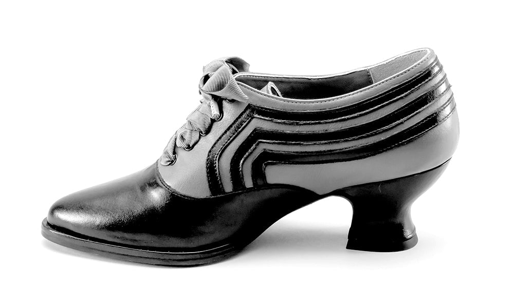 Bernadette Edwardian Oxfords (Cognac/Black)